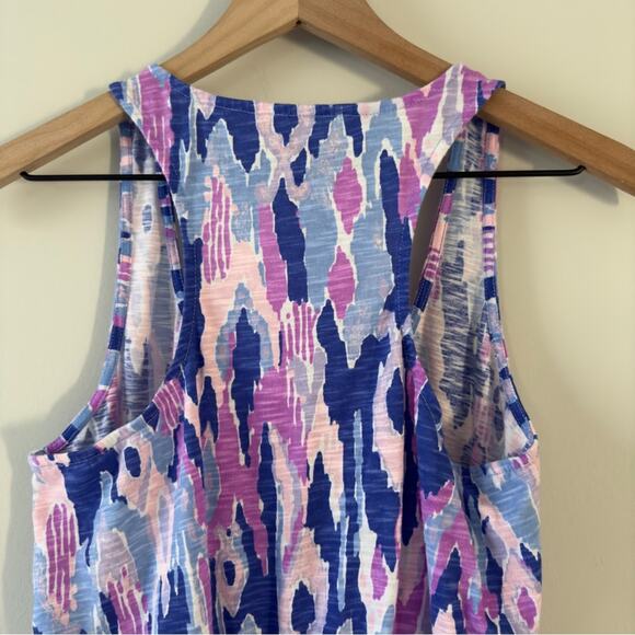 Lilly Pulitzer Tideline Dress Mini smocked waist a-line cotton blend Racerback - Picture 7 of 11
